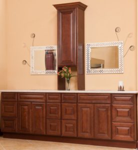 Charleston Saddle vanity cabinets