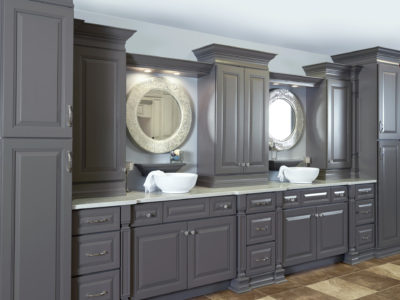 Classic Gray RTA kitchen cabinets
