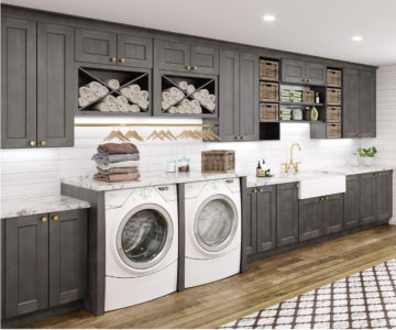 Shaker Charcoal Gray Cabinets