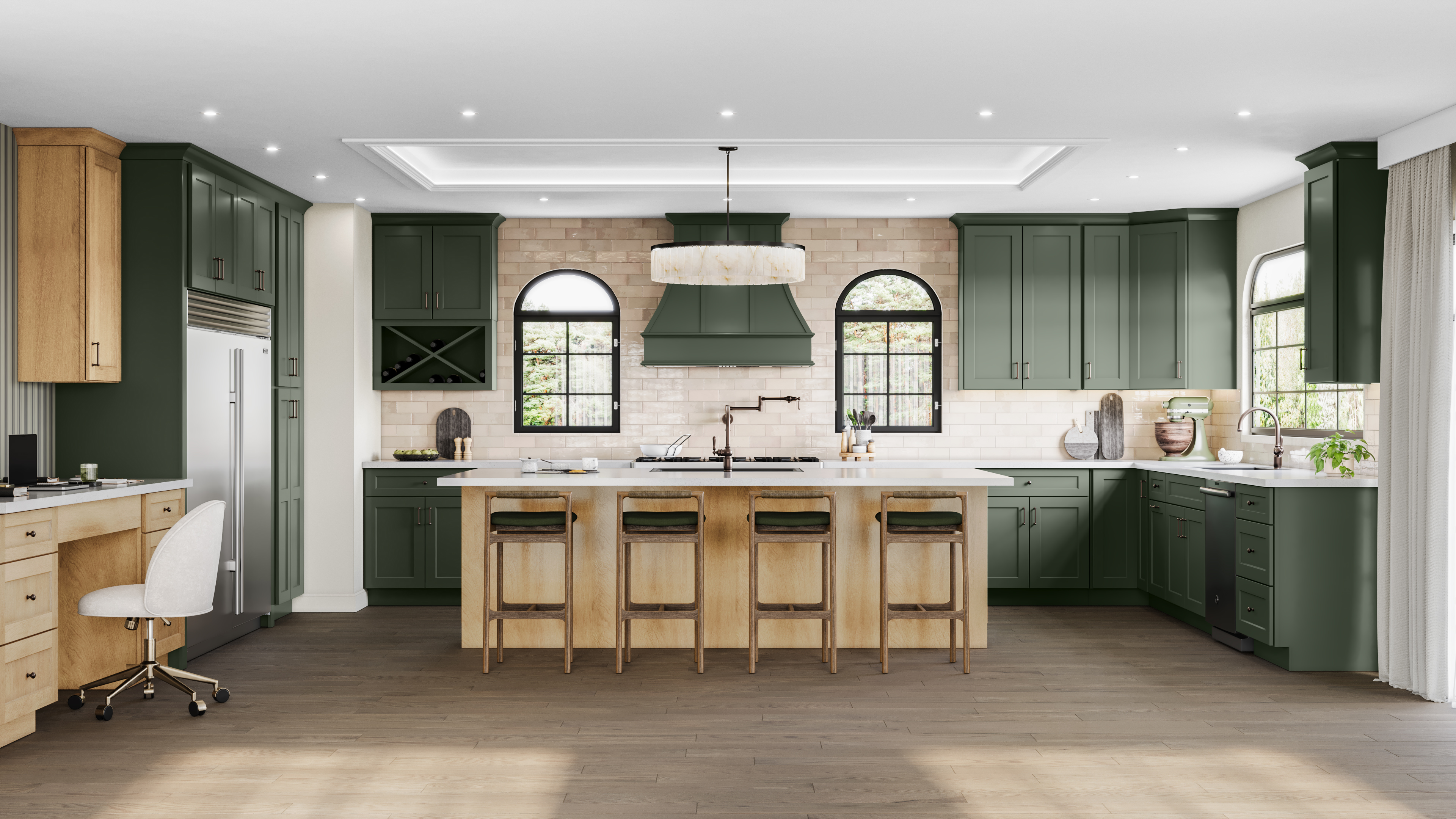 Shaker Ivy and Honey RTA kitchen cabinets