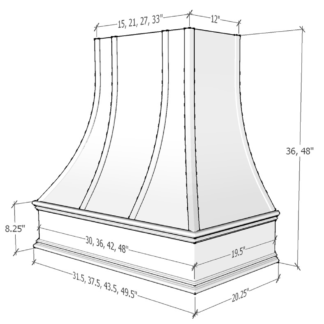 Grey Wood Frameless-A-3V3036FI