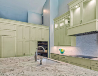 Country Shaker Sage Cabinets