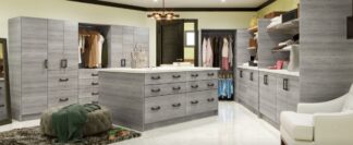 Grey Wood Frameless Cabinets