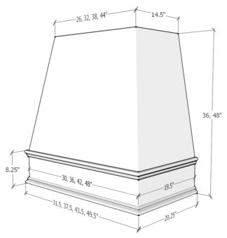 Grey Wood Frameless-R-1V3036FI