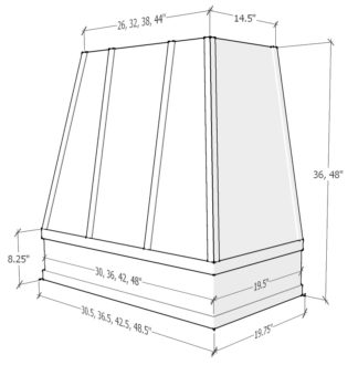 Grey Wood Frameless-R-2V3036FI