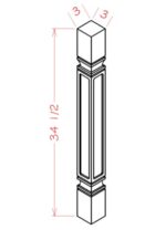 Square decorative leg/column