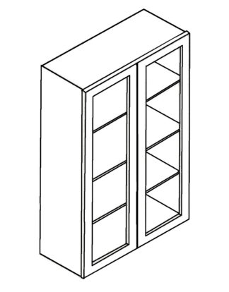Cabinet with glass doors 42"h
