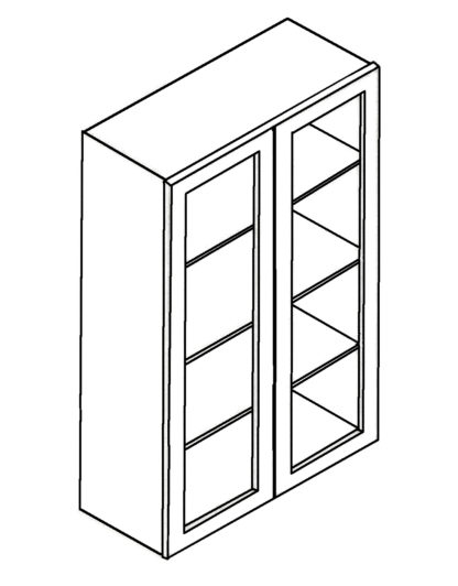 Cabinet with glass doors 42"h